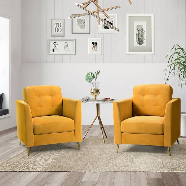 mustard club chair