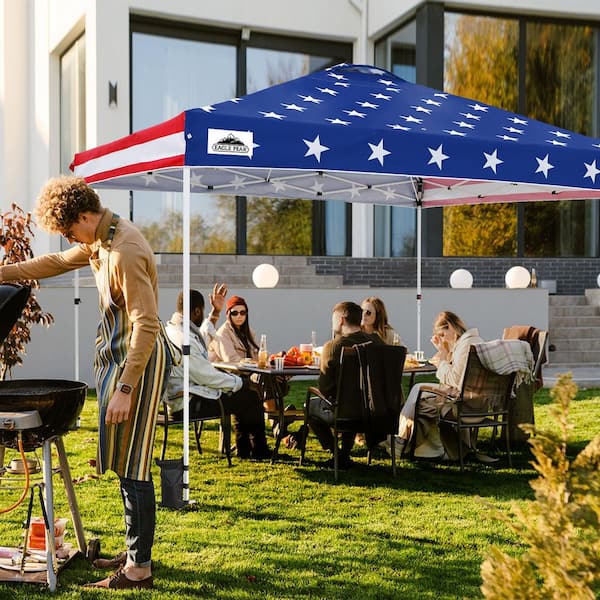 EAGLE PEAK 12 ft. x 12 ft. Straight Leg Pop-Up Canopy with 4-Sand Bags