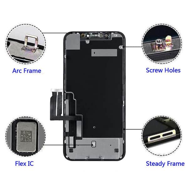 Vrbgify iPhone XR LCD Screen Replacement, 6.1 in. 3D Touch Display
