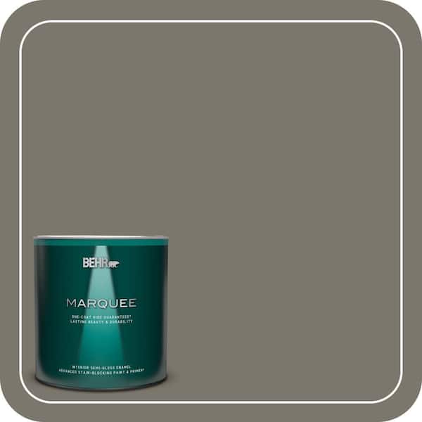 BEHR MARQUEE 1 qt. #ECC-46-2 Eagle Ridge Semi-Gloss Enamel Interior Paint & Primer