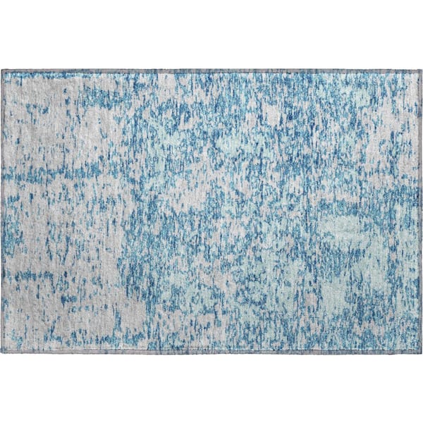 Addison Rugs Mayfield Premium Machine Washable Abstract AMF946 Teal 2 ft. x 3 ft. Area Rug