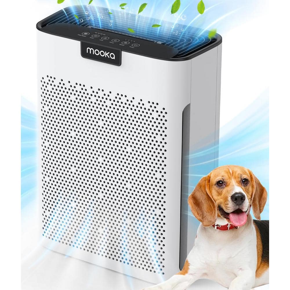 2000 sq. ft. White HEPA Air Purifier with Washable Filter