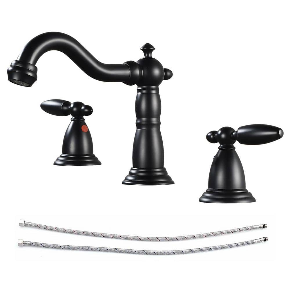 Double handle 8 in. Widespread Bathroom Faucet 3 Hole Bathroom Sink Faucet 