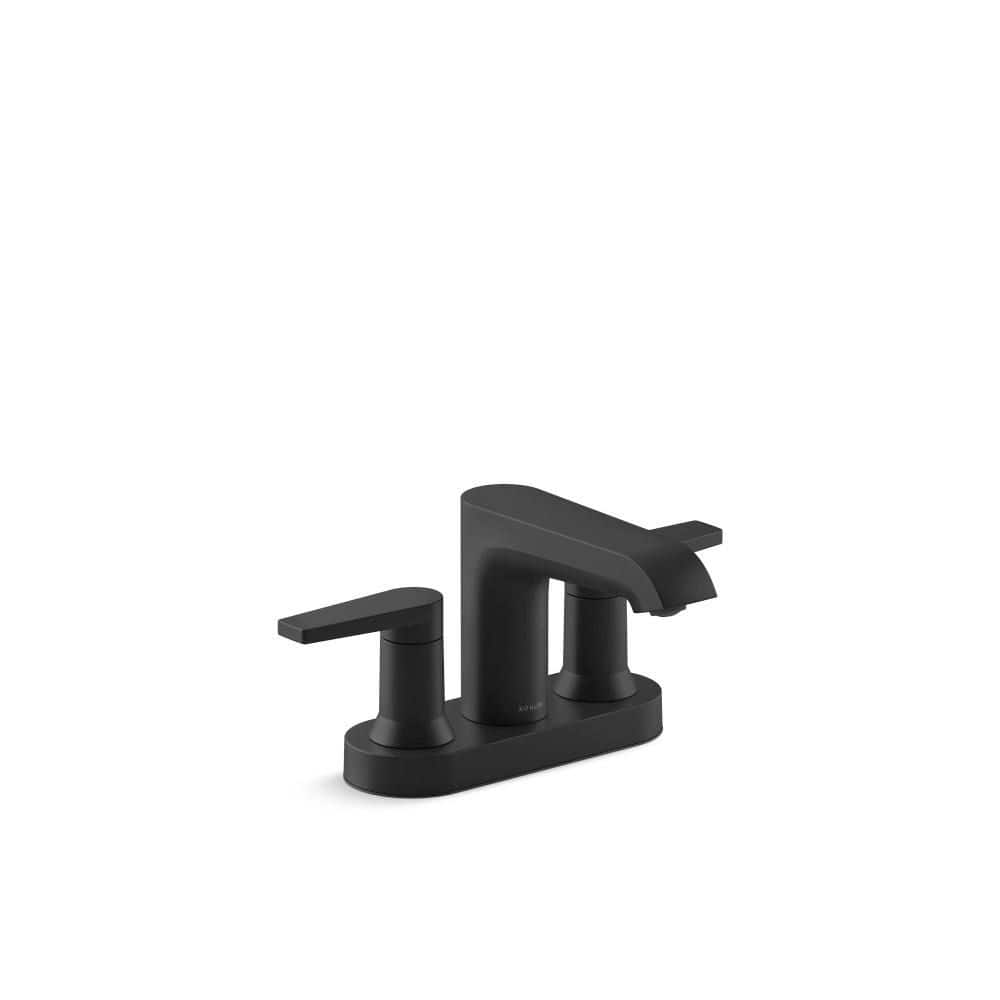 KOHLER Hint 4 in. Centerset Double Handle Bathroon Sink Faucet In