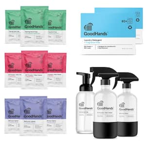 16 oz. All Purpose Cleaner Kit (20-Pack) (6 All-Purpose, Bathroom Cleaner & Soap tabs with Bottles & 160 Laundry Sheets)