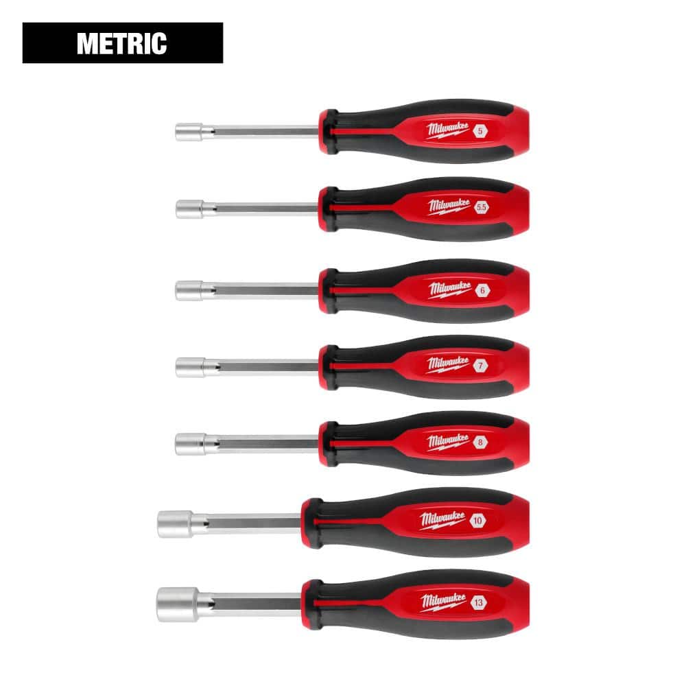 Milwaukee Metric HollowCore Nut Driver Set (7Piece) 48222448 The
