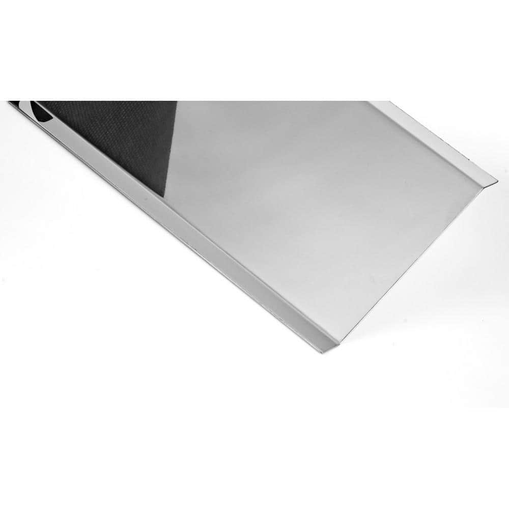 ACEROS SILVA LLC Mirrored Stainless Steel 3.94 in. W x 96 in. L Metal Baseboard Molding and Transition Trim (5 each/case)