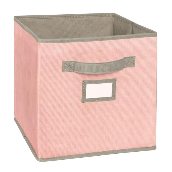 ClosetMaid 11 in. D x 11 in. H x 11 in. W Pink Fabric Cube Storage Bin