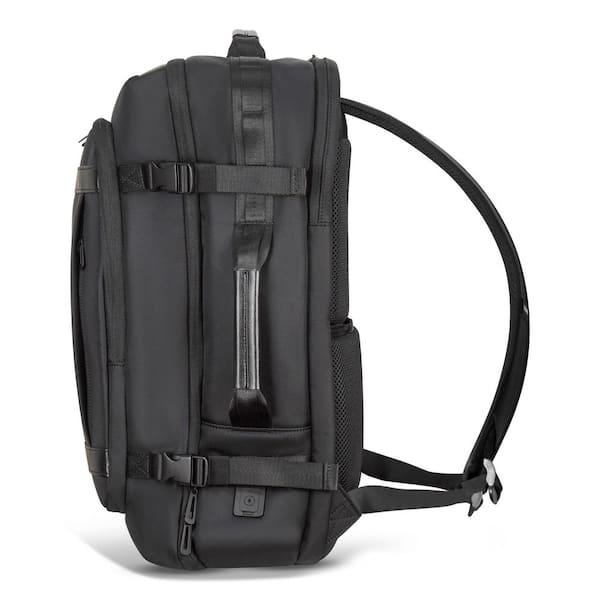 CHAMPS Onyx Collection 20.5 in., Black Nylon Carry-on Backpack