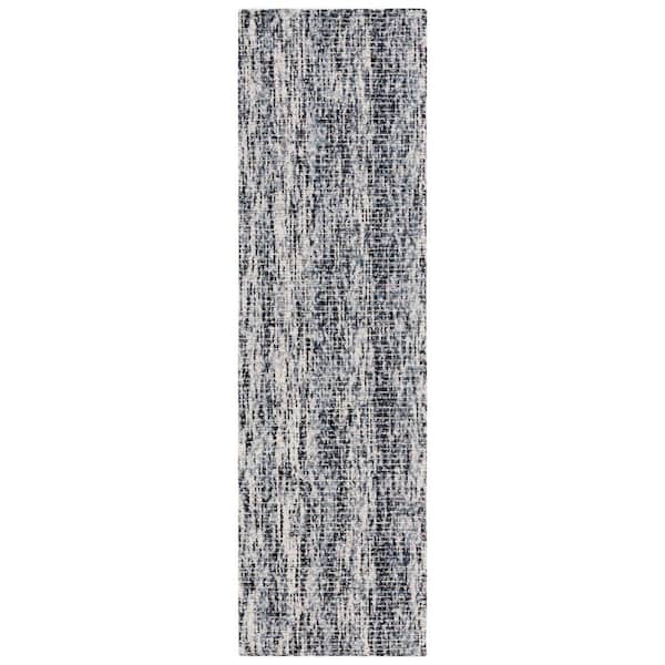 Abstract Black/Beige 2 ft. x 8 ft. Classic Crosshatch Runner Rug