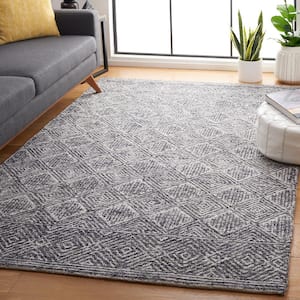 Ebony Charcoal/Ivory Doormat 3 ft. x 5 ft. Floral Area Rug