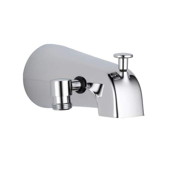 Delta 5.38 in. Long Pull-Up Diverter Tub Spout in Chrome