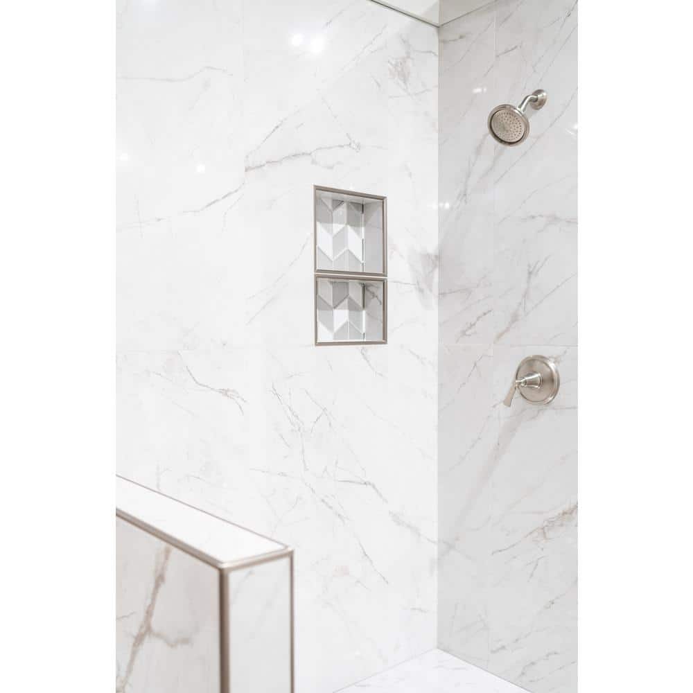 8" x 14" Pink Plastic Shower Wall Niche
