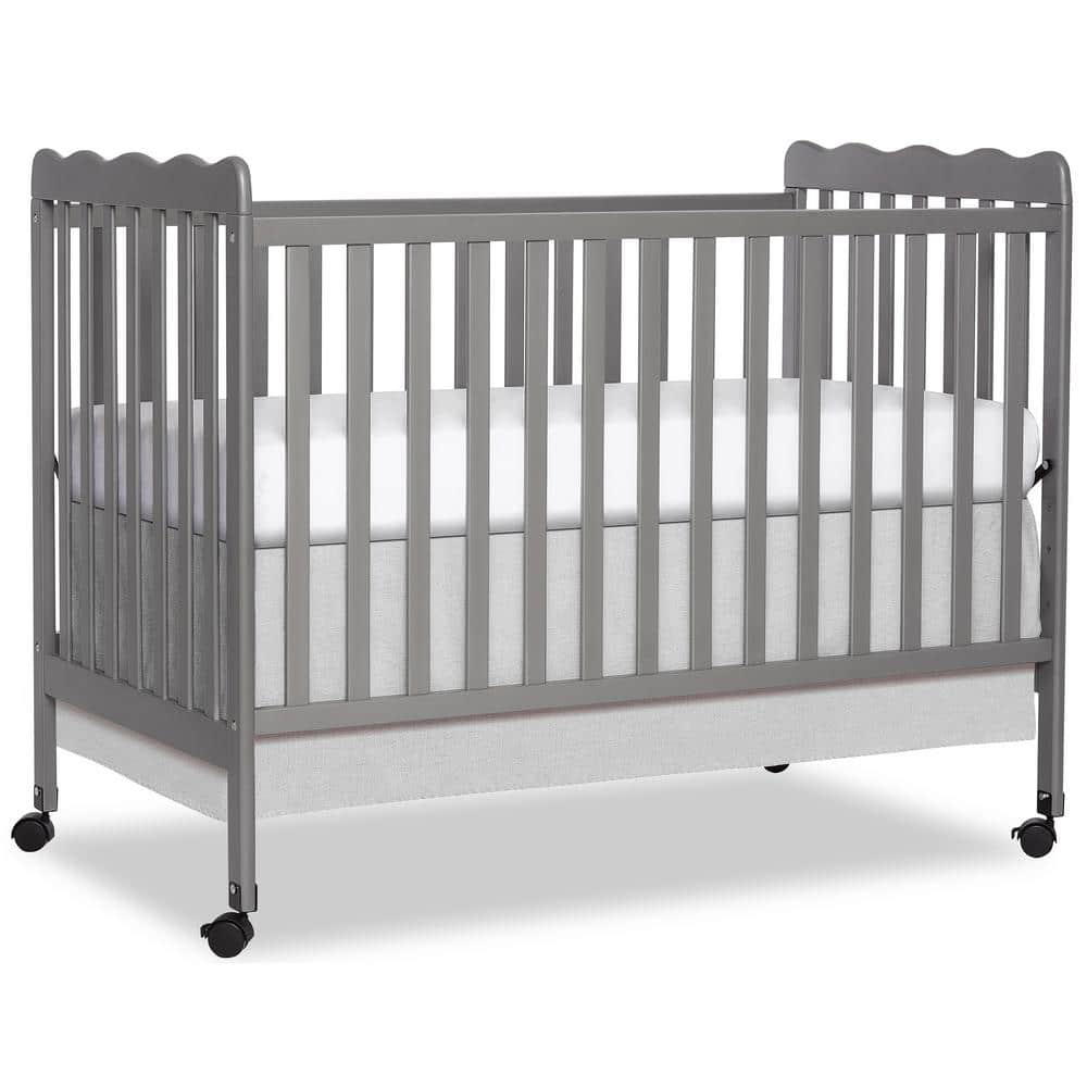 Dream On Me Carson Classic Steel Grey 3-in-1 convertible Crib 675