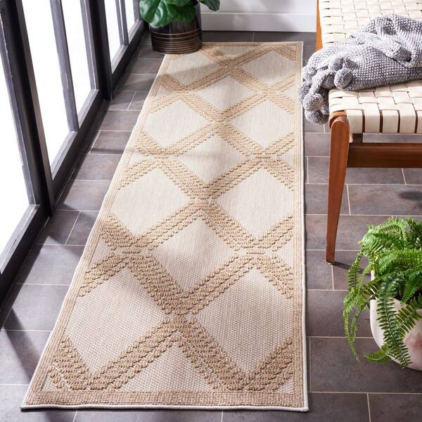 Outdoor Trellis Geometric 2x3 Rug Green & Beige