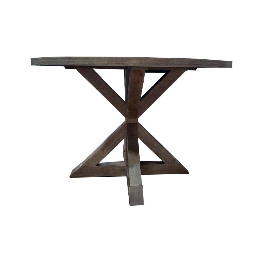 Venus 48" Round Reclaimed Wood Dining Table in Antique Oak