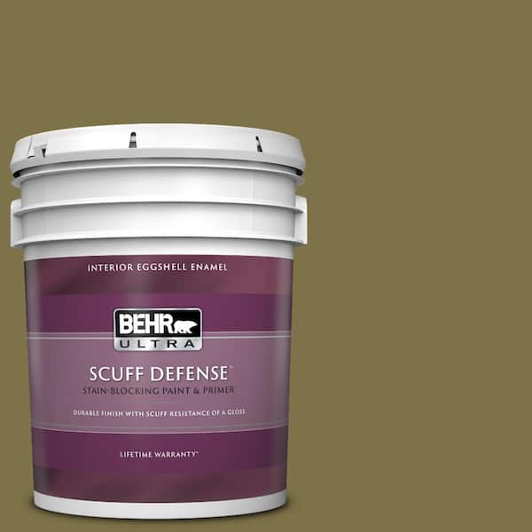 BEHR ULTRA 5 gal. #S330-7 Olive Shade Extra Durable Eggshell Enamel Interior Paint & Primer