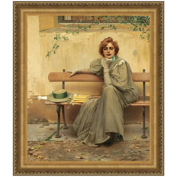 Design Toscano Sogni (Dreams), 1896 by Vittorio Matteo Corcos Framed Architecture Oil Painting Art Print 18 in. x 17 in.