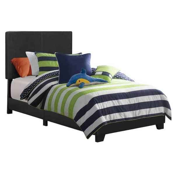 Black Wood Frame Twin Size Platform Bed