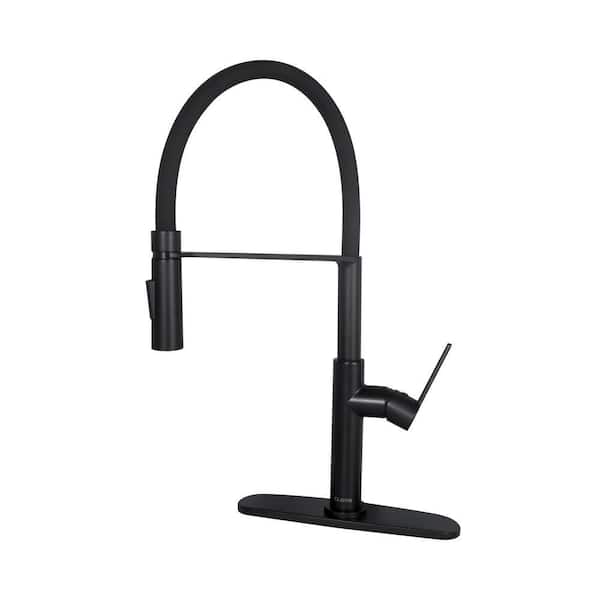 GIVING TREE Single-Handle Pull Down Sprayer Kitchen Faucet in Matte Black