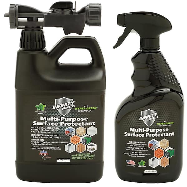 Infinity Shields 32 oz. Spray and 65 oz. House Wash Hose End Sprayer Long Term Mold and Mildew Control Pro Pack (Peppermint) (2-Pack)