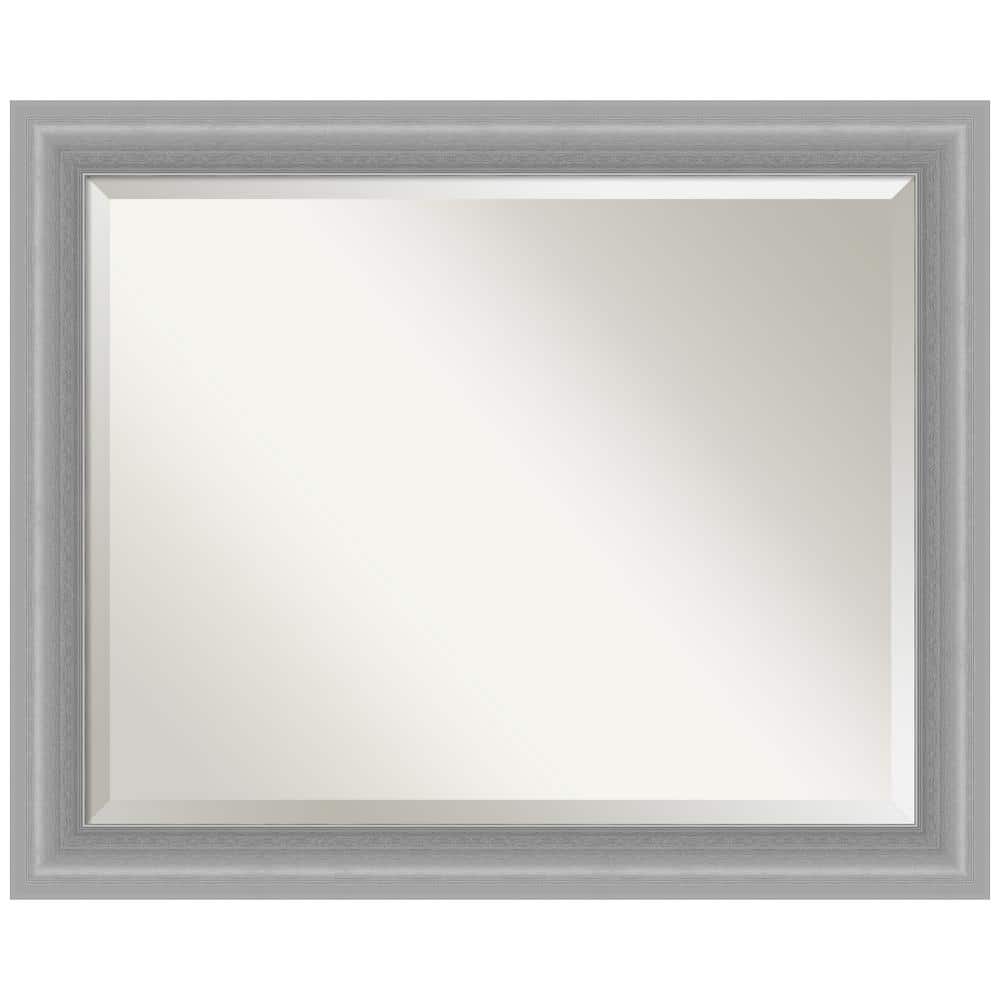 Peak Polished Nickel 32.5" x 26.5" Rectangular Silver Wall Mirror