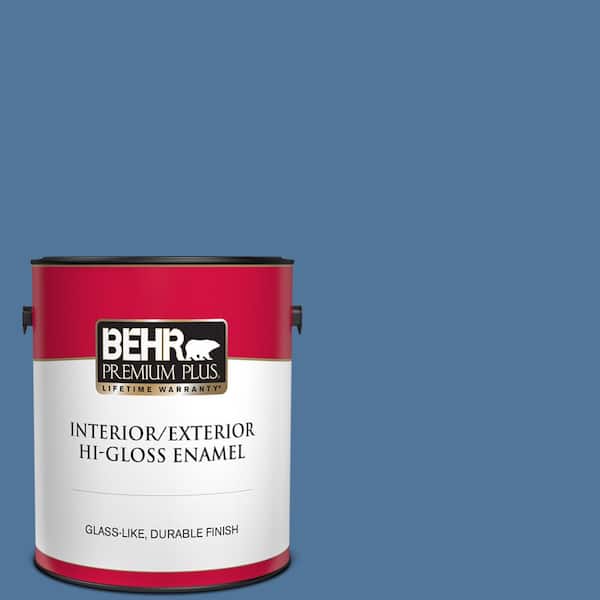 BEHR PREMIUM PLUS 1 gal. #580D-6 Liberty Hi-Gloss Enamel Interior/Exterior Paint