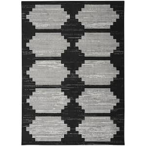 Modern Passion Blk/Grey 6 ft. x 9 ft. Geometric Contemporary Area Rug