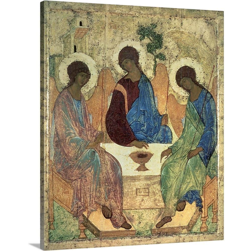 The Holy Trinity, 1420s by Andrei Rublev Canvas Wall Art
