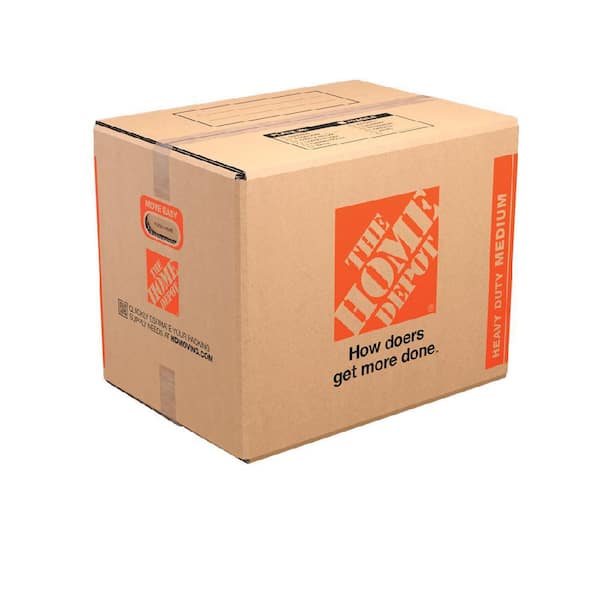 21 in. L x 15 in. W x 16 in. D Heavy-Duty Medium Moving Shipping and Packing Box with Handles