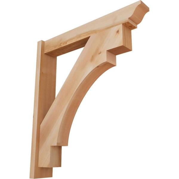 Ekena Millwork 6 in. x 34 in. x 30 in. Western Red Cedar Merced Traditional Smooth Outlooker