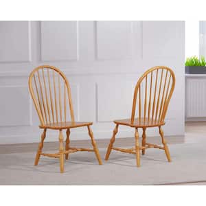 Oak Selections Distressed Light Oak Solid Wood Dining Side Chair (Set of 2)