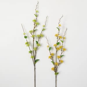 Artificial 37 in. Green and Yellow Berries Stem - (Set of 2)