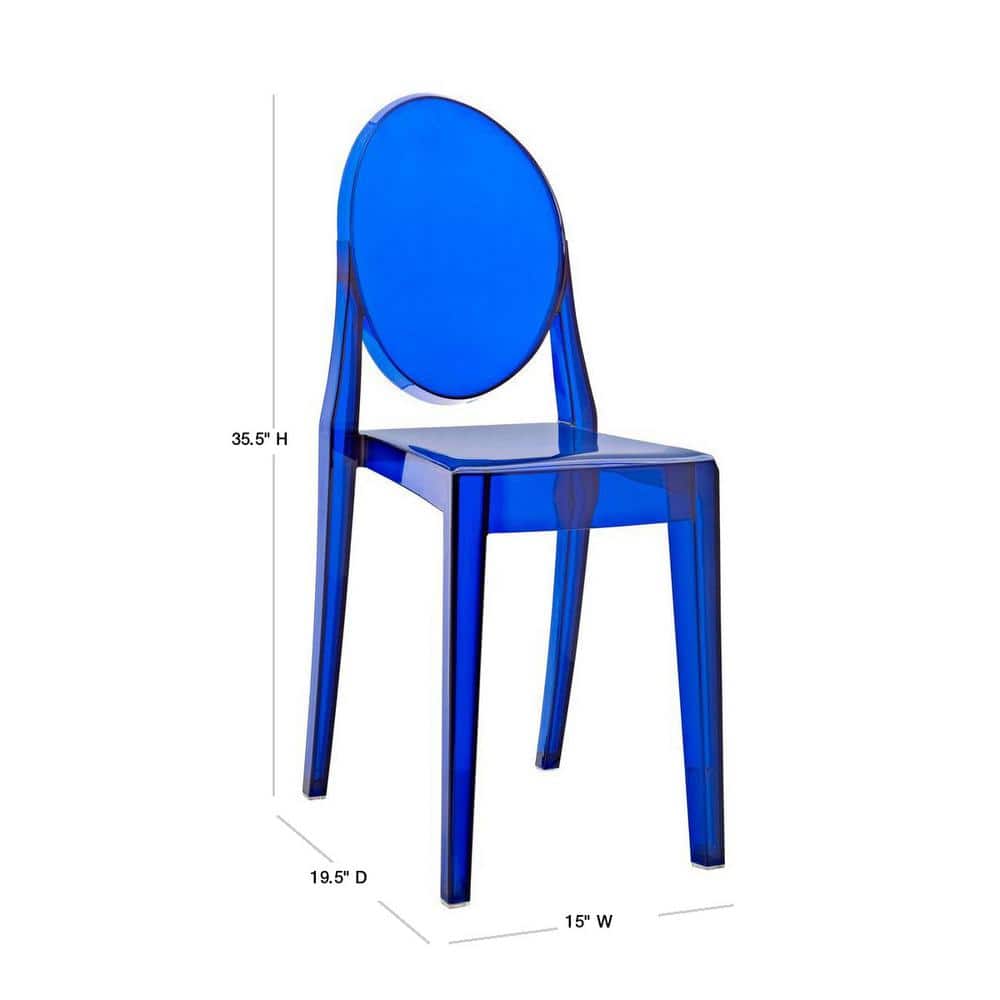 Ethereal Casper Blue Metal Side Chair