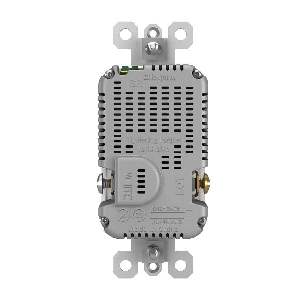White Tamper Resistant Duplex Outlet with USB-C Ports