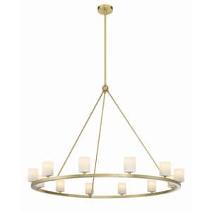 Aragon 12-Light Integrated LED Soft Brass Chandelier