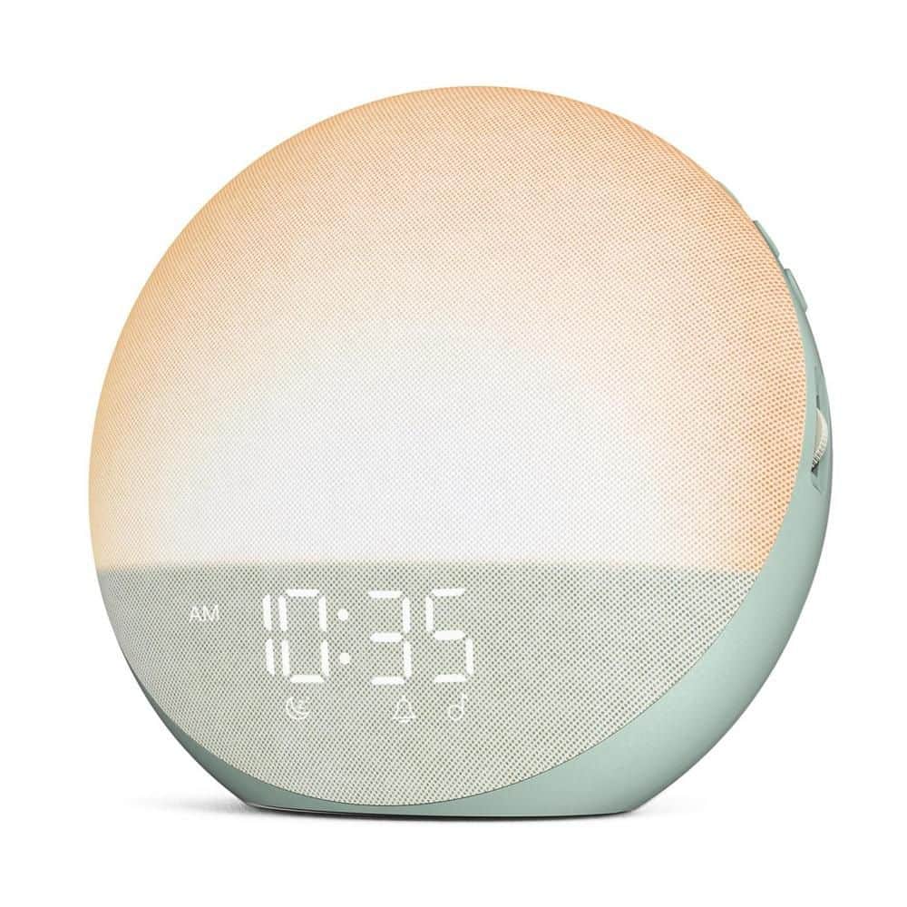 Sunrise Alarm Clock with Bluetooth Speaker for Bedroom, Natural Wake Up, Dimmable Clock, White Noise Machine, Green price history on PriceWatchPro