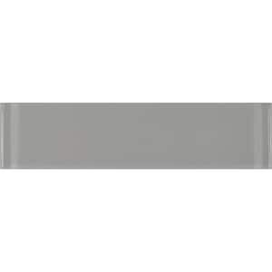 Modern Design Styles Design Pebble Gray Subway 3 in. x 12 in. Glossy Glass Wall Tile (1 sq. ft./Case)