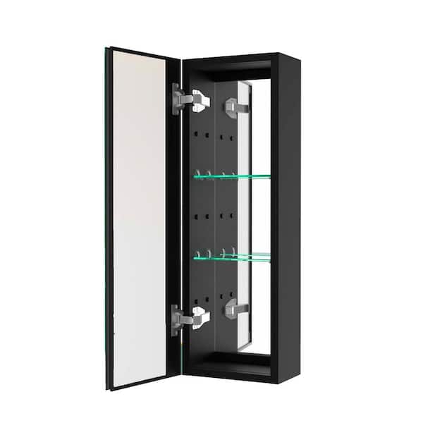 Boosicavelly 9.84 in. W x 29.53 in. H Rectangular Aluminum Medicine Cabinet with Mirror