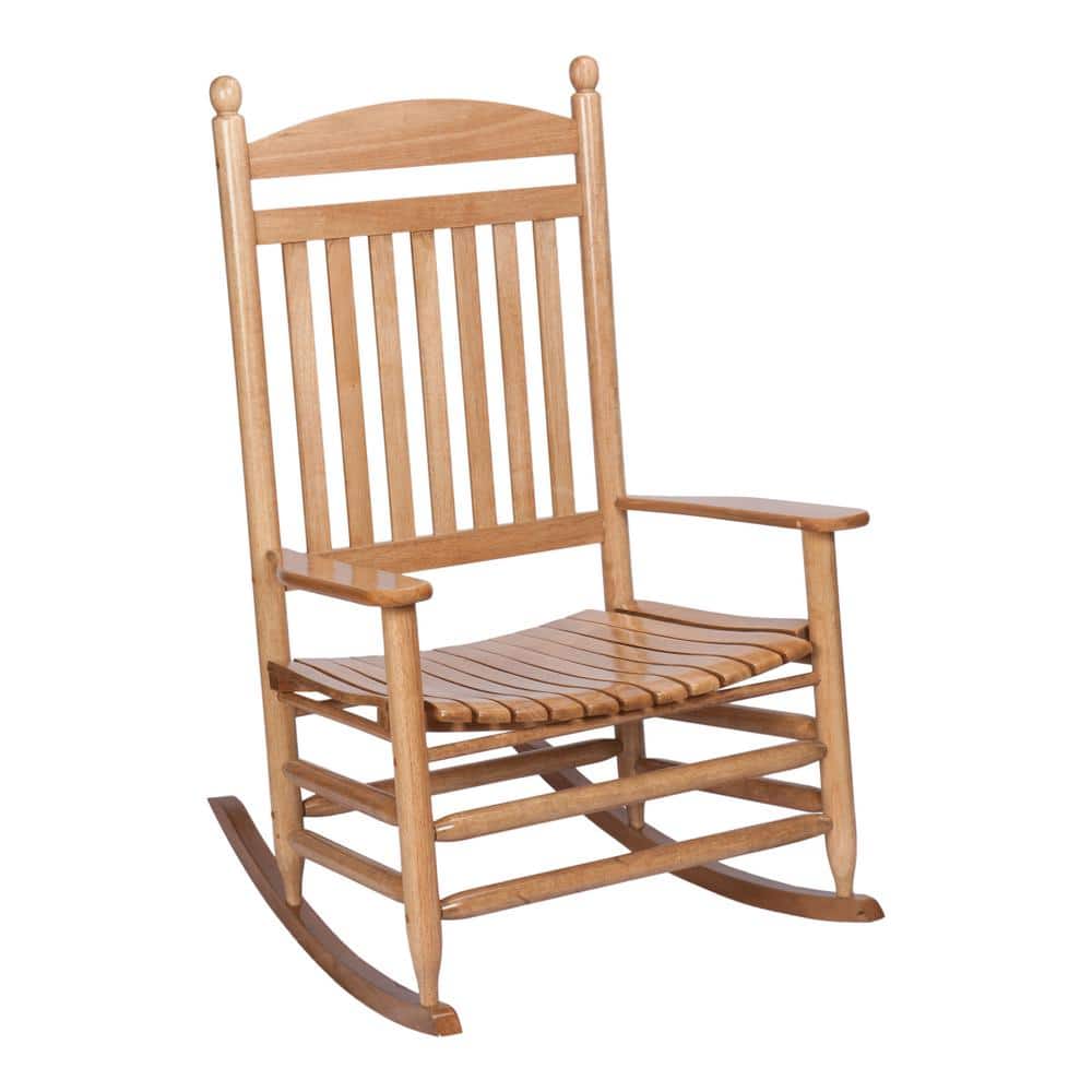 Bradley Maple Jumbo Slat Wood Outdoor Patio Rocking Chair