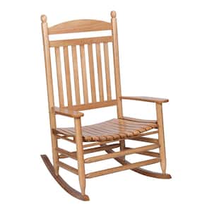 Bradley Maple Jumbo Slat Wood Outdoor Patio Rocking Chair