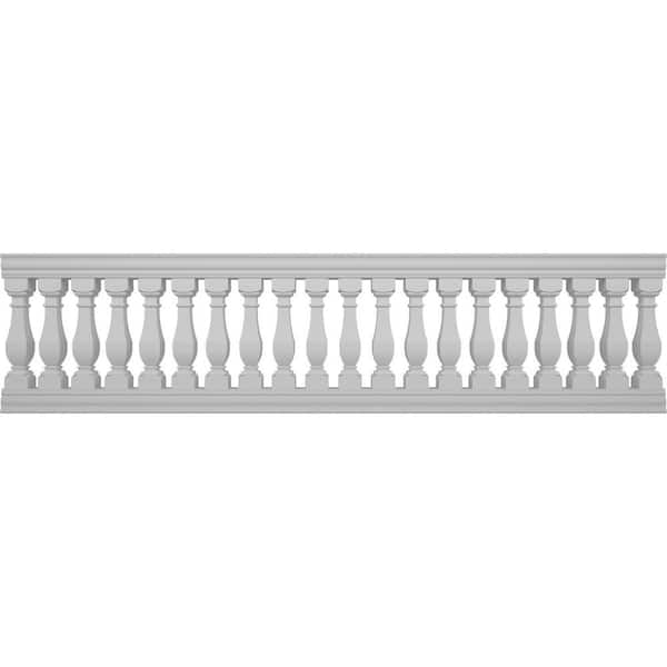 Ekena Millwork Fiberthane Arcadian Balustrade 144 in. L x 38 in. H Fiberglass Railing Kit