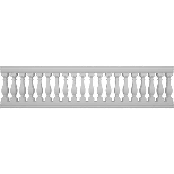 Ekena Millwork Fiberthane Arcadian Balustrade 144 in. L x 38 in. H Fiberglass Railing Kit