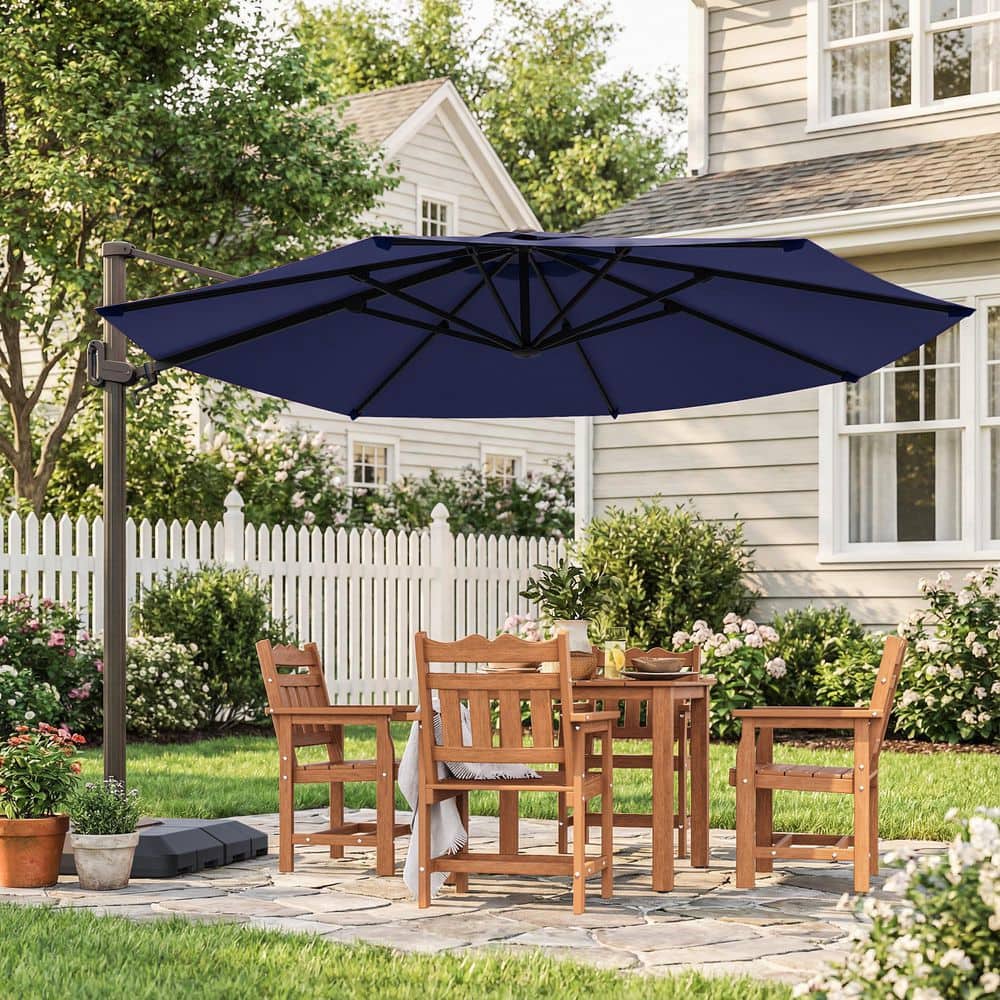 corliving wind resistant tilting patio umbrella blue 118 Forest Green 10ft - FINAL SALE ITEM or entertaining 10ft Wind Resistant Warm White