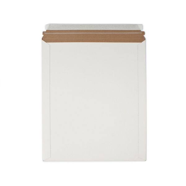 Pratt Retail Specialties 12.75 in. x 15 in. White Paperboard Stay Flat Mailers Envelope with Adhesive Easy Close Strip (100-Case)