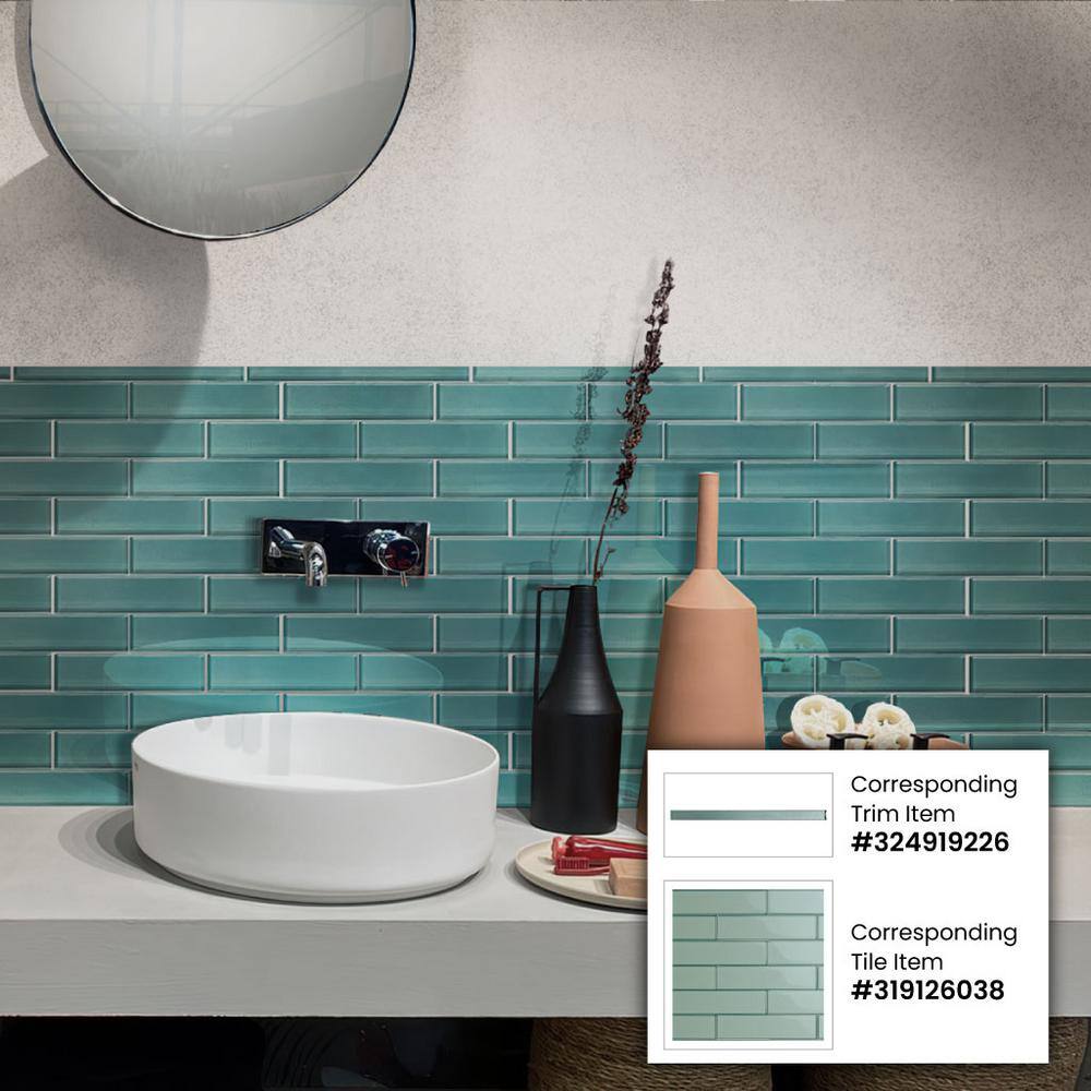 Marine Blue Glass Subway Mosaic Tile for Kitchen and Bathroom
