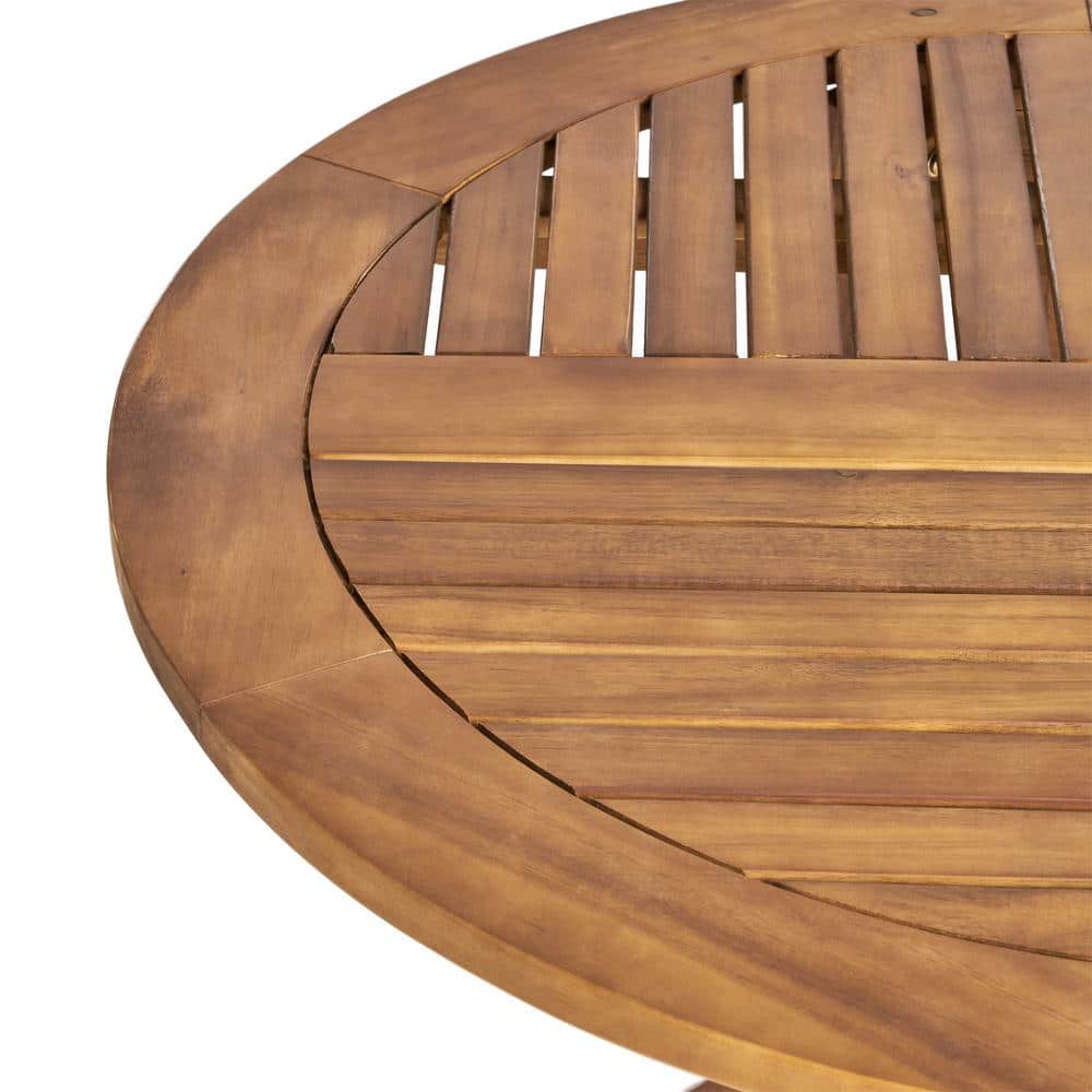 Hermosa Oval 70" Teak Acacia Wood Dining Table