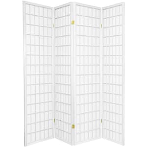 6 ft. White 4-Panel Room Divider