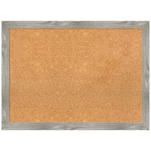 Dove Greywash 30.50 in. x 22.50 in Square Framed Corkboard Memo Board