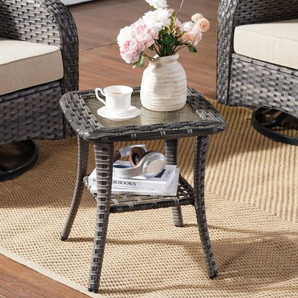 XIZZI Paradise 8 Pieces Wicker Outdoor Patio and Swivel Rocking